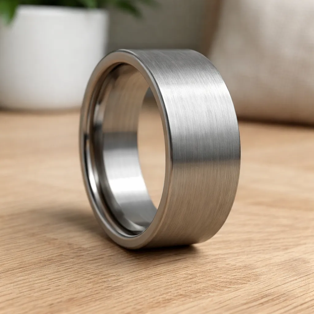 brushed-finish-flat-tungsten-carbide-ring-on-desk.webp