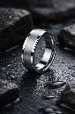 flast-tungsten-ring-with-brushed-center-polished-edges-on-stone.webp