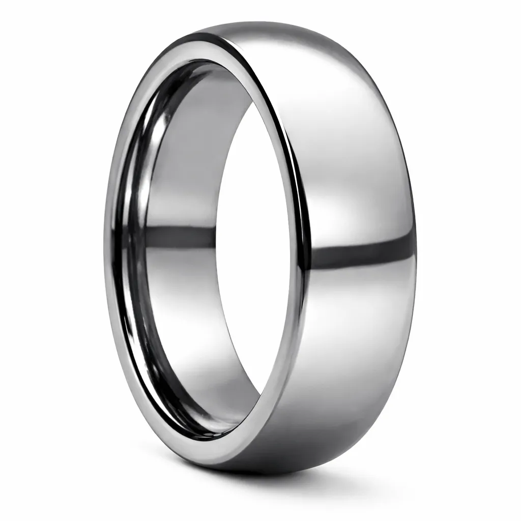 Polished Finish Domed Tungsten Carbide Ring (4.5)