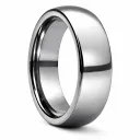 Polished Finish Domed Tungsten Carbide Ring