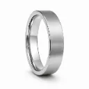 Womens Finish Flat Brushed Tungsten Carbide Ring