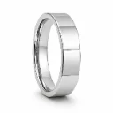 Womens Polished Finish Flat Tungsten Carbide Ring