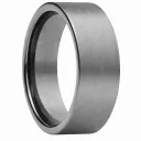 Brushed Finish Flat Tungsten Carbide Ring